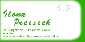 ilona preisich business card